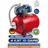 Böhrer JET750AH 1.0 Hp 50 lt Yatay Genleşme Tank Otomatik Hidrofor Bina Su Bahçe Pompası