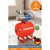 Böhrer Jet750sc Paslanmaz Gövdeli Bakır Sargılı 1 Hp 0.75Kw 50L Genleşme Tanklı Hidrofor Pompa - 4 Kat 4 Da