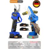 Böhrer Süper 2'li V258 5000MAH Akülü Budama Makası ve Akülü Testere Ağaç Budama Makinesi