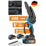 Böhrer Taşınabilir Darkblue 20 cm 6'' Bahçe Ev Ağaç Dalları Portatif 58VF 5AH Akülü Zinciri Budama Testere