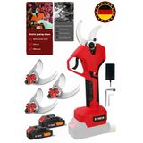 Böhrer V258 5AH 25MM Çift Kademeli Kömürsüz Red Akülü Budama Makası ve Budama Makinesi +3 Bıçak Takımı
