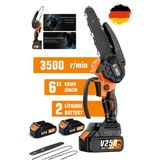 Böhrer V258 Akülü Testere, Orange Iki Pilli Akülü Zincirli Testere,ağaç Budama Için 6 Inç El Tipi Akülü Testere