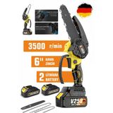 Böhrer V258 Akülü Testere, Yellow İki Akülü Zincirli Testere,Ağaç Budama İçin 6 İnç El Tipi Akülü Testere