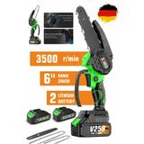 Böhrer V258 Akülü Testere,Green İki Akülü Zincirli Testere,Ağaç Budama İçin 6 İnç El Tipi Akülü Testere