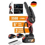 Böhrer V258 Akülü Testere,red Iki Pilli Akülü Zincirli Testere,ağaç Budama Için 6 Inç El Tipi Akülü Testere