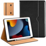 Bokeer iPad 9. / 8. / 7. Nesil (2021/2020/2019) 10,2 İnç Kılıf, Çok Açılı Görüntüleme Standı Kalem Tutacağı ve Cepli Folyo Kılıf, Dahili El Kayışı, Otomatik Uyku Uyandırma, Siyah