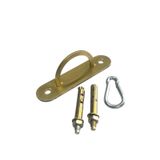 Boks Torbası Tavan Askı Aparatı, 14 cm Oval Lazer Kesim, 2 Çelik Dübel ve Karabina (Gold)