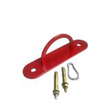 Boks Torbası Tavan Askı Aparatı, 14 cm Oval Lazer Kesim, 2 Çelik Dübel ve Karabina (Kırmızı)