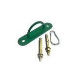 Boks Torbası Tavan Askı Aparatı, 14 cm Oval Lazer Kesim, 2 Çelik Dübel ve Karabina (Yeşil)