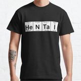 Bol Kalıp Hentai Periodic Table Tasarım Baskılı T-Shirt - Siyah - XL