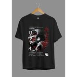 Bol Kalıp Unisex Attack On Titan Levi Ackerman Anime Tasarım Baskılı Tişört - Siyah - XL