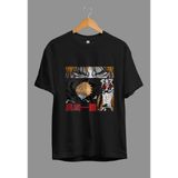 Bol Kalıp Unisex Bleach Ichigo Kurosaki Özel Tasarım Anime Tişört - Siyah - XL