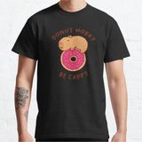 Bol Kalıp Unisex Don't Worry Be Cappy, Dont Worry Be Happy, Capybara On A Donut Baskılı Tshirt - Siyah - XL