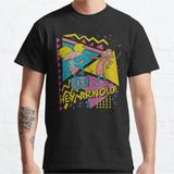 Bol Kalıp Unisex Hey Arnold! Gerald Best Friends Boombox Tasarım Baskılı Tshirt - Siyah