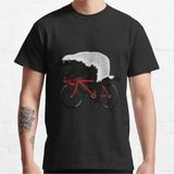 Bol Kalıp Unisex Honey Badger On A Bicycle Tasarım Baskılı Tshirt - Siyah