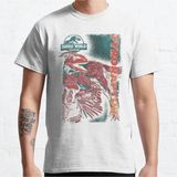 Bol Kalıp Unisex Jurassic World Dominion Pyroraptor Poster Tasarım Baskılı Tshirt - Beyaz - XL