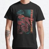 Bol Kalıp Unisex Jurassic World Dominion Pyroraptor Poster Tasarım Baskılı Tshirt - Siyah - XL