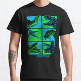 Bol Kalıp Unisex Jurassic World: Fallen Kingdom Dino Faces Comic Pop Tasarım Baskılı Tshirt - Siyah - XL