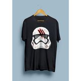 Bol Kalıp Unisex Starwars Karakteri Maskesi Tasarım Baskılı Tişört - Siyah