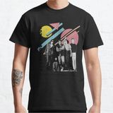 Bol Kalıp Unisex The Breakfast Club Retro Group Poster With Quote Tasarım Baskılı Tshirt - Siyah