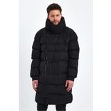 bolat butik ERKEK UZUN SİYAH ŞİŞME MONT