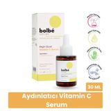 Bolbe Aydınlatıcı, Cilt Tonu Eşitleyici Leke ve Kırışıklık Karşıtı %6 C Vitamini Yüz Serumu 30 ml