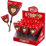 Bolçi Sütlü Kalp Lolipop Çikolata 24G Aşk Temalı Lezzetli Atıştırmalık - 24 gr