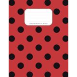 Bold Dots: Red & Black Polka Dot College Ruled Notebook – 120 Pages, 8.5"x11" Lined Journal