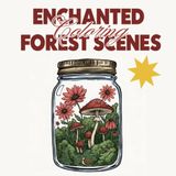 Bold & Easy Coloring Book with Cute Terrarium Jars and Enchanted Forest Scenes – Relaxing Coloring Fun for Adults and Children