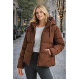 Bold Icon Kadın Oversize Kapüşonlu Şişme Mont 00108