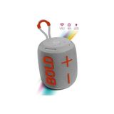 Bold Rgb Işıklı Taşınabilir Ses Bombası Kablosuz Bluetooth Hoparlör Speaker 90DB 14WATT 1200MAH - Gri