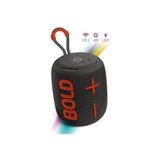 Bold Rgb Işıklı Taşınabilir Ses Bombası Kablosuz Bluetooth Hoparlör Speaker 90DB 14WATT 1200MAH - Siyah