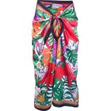 Bolder Elena Tropical Saten Pareo(Iç Göstermez) - Açık Yeşil - Pembe - Standart