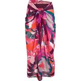 Bolder Emily Multi Color Ipek Şifon Pareo - Açık Fuşya - Standart