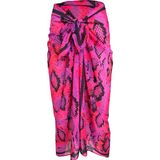 Bolder Emily Pink Snake Ipek Şifon Pareo - Açık Pembe - Standart