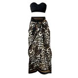 Bolder Lana-Leopar Desen Pareo Iç Göstermeyen Parlak Kumaş-95cm*145cm