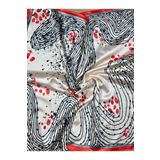 Bolder Scarf Kırmızı/Ecru Desen Fular 45*45