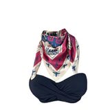 Bolder Scarf Laci-Bordo Etnik Fular 70*70 cm