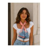 Bolder Yaz Scarf Etnik İnce Fular Çift tarafıda baskılıdır 50 cm*100 cm
