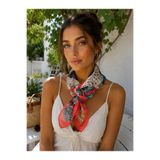 Bolder Yaz Scarf Laci-kırmızı-dragon İnce Fular Çift tarafıda baskılıdır 50 cm*100 cm