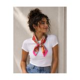 Bolder Yaz Scarf Pink İnce Fular Çift tarafıda baskılıdır 50 cm*100 cm