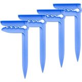 Boldy 4'lü Havlu Kazığı - Plaj Mandalı - Havlu Mandalı - Kazıklı Mandal - Havlu Sabitleyici - Beach Towel Holder - Plaj Kazığı 4 Adet - Mavi