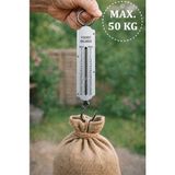 Boldy Analog Valiz Tartısı - Mekanik Bagaj Terazisi - Bavul Tartısı - Mekanik El Kantarı - Mutfak Terazisi - Analog El Tartısı - El Baskülü - El Terazisi 50 Kg. - Silver - 50 Kg