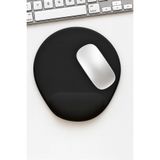 Boldy Bilek Destekli Mouse Pad Kaymaz Mouse Ped Fare Pedi Siyah Mouse Pedi Oval Mouse Altlığı Kaymaz Taban