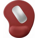 Boldy Bilek Destekli Mouse Pad - Kesik Kaymaz Mouse Ped - Fare Pedi - Kesik Oval Mouse Pedi - Oval Kesik Mousepad - Bordo