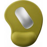 Boldy Bilek Destekli Mouse Pad - Kesik Kaymaz Mouse Ped - Fare Pedi - Kesik Oval Mouse Pedi - Oval Kesik Mousepad - Gold
