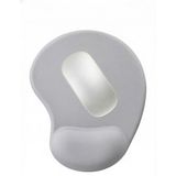 Boldy Bilek Destekli Mouse Pad - Kesik Kaymaz Mouse Ped - Fare Pedi - Kesik Oval Mouse Pedi - Oval Kesik Mousepad - Gri