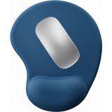 Boldy Bilek Destekli Mouse Pad - Kesik Kaymaz Mouse Ped - Fare Pedi - Kesik Oval Mouse Pedi - Oval Kesik Mousepad - Lacivert