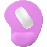 Boldy Bilek Destekli Mouse Pad - Kesik Kaymaz Mouse Ped - Fare Pedi - Kesik Oval Mouse Pedi - Oval Kesik Mousepad - Lila