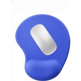 Boldy Bilek Destekli Mouse Pad - Kesik Kaymaz Mouse Ped - Fare Pedi - Kesik Oval Mouse Pedi - Oval Kesik Mousepad - Saks Mavi
